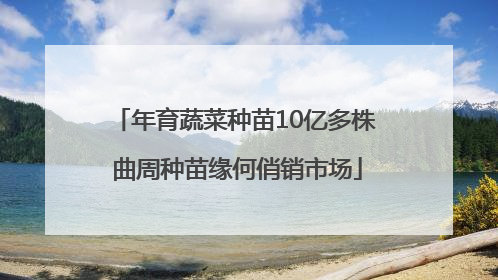 年育蔬菜种苗10亿多株 曲周种苗缘何俏销市场